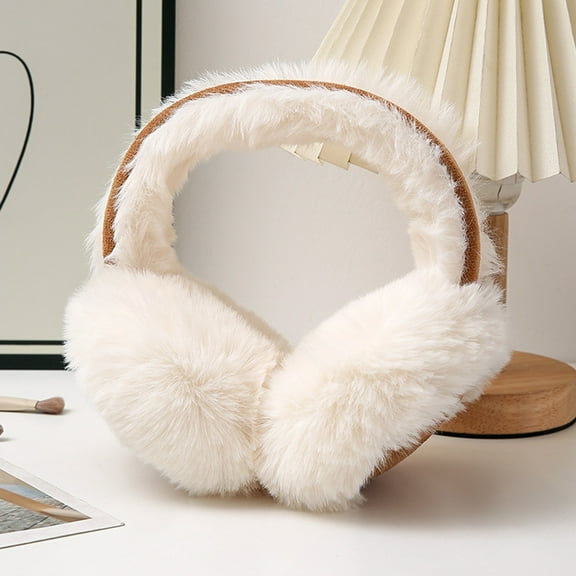 Ear Muffs for Winter Women Adjustable & Foldable Earmuffs Fluffy Soft Ear Warmers Warm Ear Covers for Cold Weather