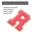 thumbnail image 3 of Parches termoadhesivos de Chenille Unique Bargains Letra R Rosa rojo 4uds, 3 of 5