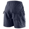 thumbnail image 6 of Men's Casual Sports Shorts with Elastic Waistband Zipper Pocket Joggers Sweatpants, Straight Leg Lightweight Quick Dry Breathable, for Gym Workout Running Daily Wear | AKLJWH,Navy 4XL, 6 of 9