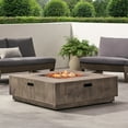thumbnail image 2 of Jasmine Outdoor 50,000 BTU Square Fire Pit (No Tank Holder), Brown Wood Pattern, 2 of 7