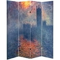 thumbnail image 7 of Red Lantern 6 ft. Tall Monet Canvas Folding Screen - Sunrise/Parliament, 7 of 7
