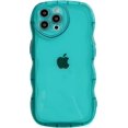 thumbnail image 1 of Para iPhone 13 Pro Max Case 6.7 ", lindo estuche transparente de amor, con marco de cámara de corazón de amor borde ondulado transparente protección completa suave TPU a prueba de golpes teléfono, 1 of 5