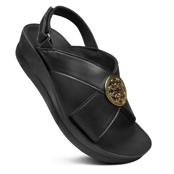 Aerothotic Merak Walking Platform Slingback Summer Sandals for Women