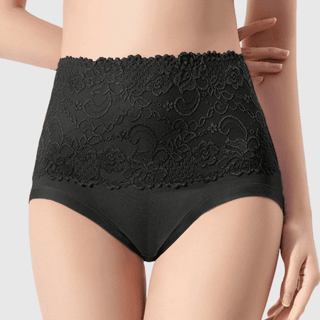 Fulorrnie Underwear for Women Plus Size High Waist Seamless Panty Cute Briefs Comfort Panties  Black  XXXXXL