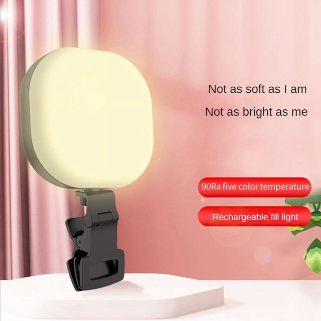Mini luz de relleno de bolsillo F610B, 3000 K, 7200 K, LED, para selfies en vivo, teléfono, computadora, videoconferencia