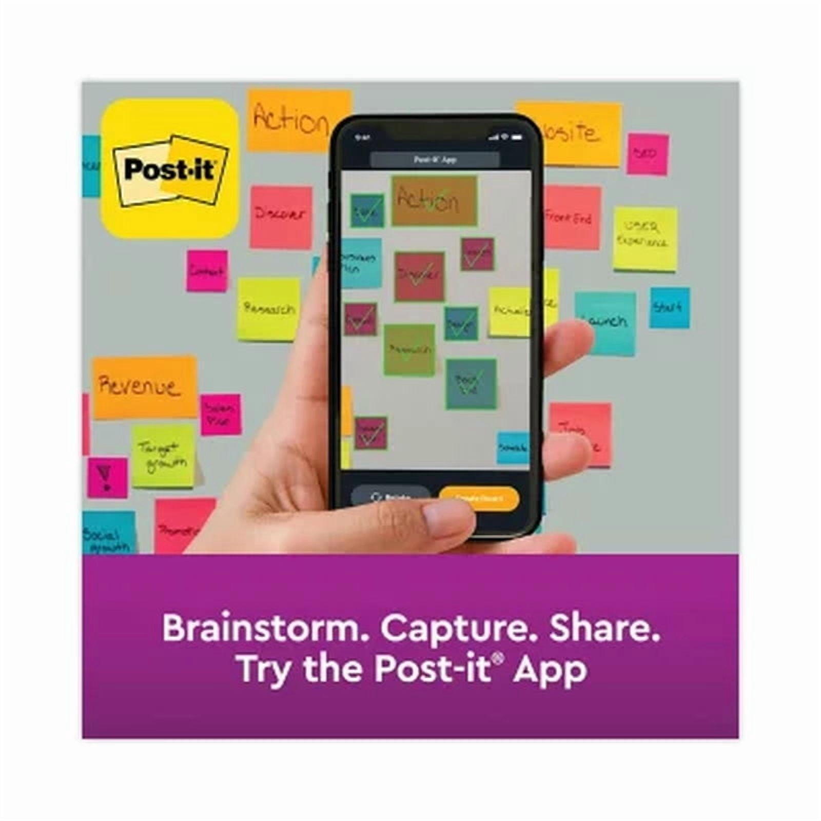 Post-It Super Sticky Notes, 4 X 4, Lined, 90 Sheet Pads, 6 Pads, Jewel Pop Collection
