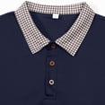 thumbnail image 6 of Men's Shirt for Casual Wear with Lapel Button Short Sleeve Design Men’s Top Smart Leisure Fashion Attire for Everyday Use Blue M, 6 of 8