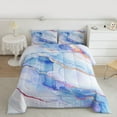 thumbnail image 2 of Feelyou Dreamy Blue Marbling Bedding Comforter Set, Modern Fashion Art Twin Comforter Sets, Teens Adult Men Women Reversible Bedding Set, Breathable Home Decor, 2-Piece, 2 of 8