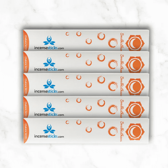 Svadhishthana Incense 8"12 Sticks -5 Packs-12 Incense Sticks per Pack | Ylang-Ylang based Concoction