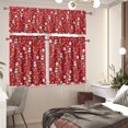 thumbnail image 3 of Yuyamidu Christmas Kitchen Curtains and Valances 3 Panel Sets Soft Bathroom Window Curtain with Rod Pocket Easy to Install Contemporary Trendy Valances, 3 of 5