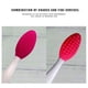 thumbnail image 4 of Minnieouse Cepillo de espinillas para la nariz Cepillo de silicona para la nariz Herramienta exfoliante facial de doble cara elástica, rosa Cuerpo del baño Rojo, 4 of 6