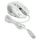 thumbnail image 4 of Ratón con cable de 6 botones, puerto USB, para juegos, luminoso, ergonómico, óptico, accesorios para computadora, blanco, 4 of 14