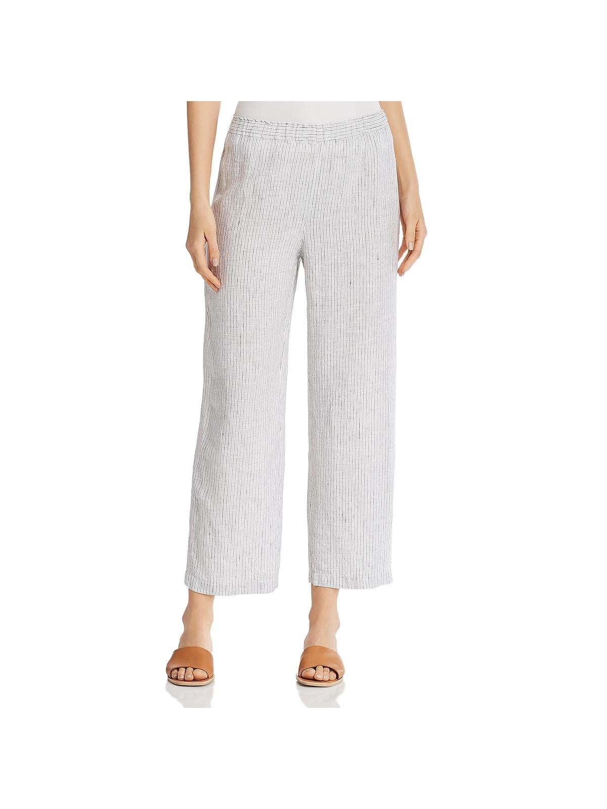 Eileen Fisher Womens Linen Striped 