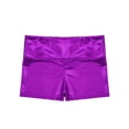 thumbnail image 3 of Mufeng Girls Shiny Metallic Dance Shorts for Ballet Gymnastic Jazz Hip-hop Sparkle Tumbling Bottoms Purple 12, 3 of 6
