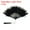 Black, variant on Uxcell Embroidered Flower Marabou Feather Fan Vintage Folding Handheld Fan Chinese Flapper Hand Fans Rose Red
