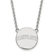 Grand pendentif disque Maryland (3/4 po) (argent sterling)