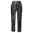 thumbnail image 4 of Womens Cargo Pants With Pockets Summer Printed Linen Drawstring Elastic Waist Pants Lightweight With Pockets Woman Pants Black XL, 4 of 4