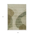 thumbnail image 3 of 5' X 8' Beige And Chocolate Abstract Washable Indoor Outdoor Area Rug, 3 of 5