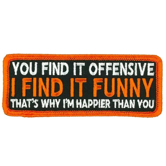 Hot Leathers 4 x 2 in. I Find It Funny Patch - Multi Color