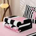 thumbnail image 5 of Manfei Personalized Monogrammed P Zipper Full Size Comforter Sets with Fitted Sheet and 2 Pillowcases,Chic Bow Knot Gifts Zipper Bedding Set,Pink Reversible,4-Piece, 5 of 7