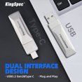 thumbnail image 5 of Disco duro externo SSD USB KingSpec de 256 GB y 512 GB, unidad flash USB 3,2, tipo C, disco flash portátil HD para computadora portátil, PC, teléfono, PS4, 5 of 5