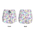 thumbnail image 6 of Uemuo Butterflies on Polka Dots Pattern Women's Athletic Shorts High Waisted Running Shorts with Liner Pockets Gym Elastic Workout Shorts-Medium, 6 of 9