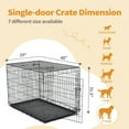 thumbnail image 4 of Max & Marlow Single-Door Dog Crate, Foldable Metal Wire Kennel, Portable, Tray and Divider Included, 48" x 29" x 31.5", 4 of 7