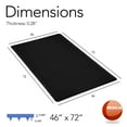 thumbnail image 5 of Resilia Workstation Desk Chair Mats for Carpet with Grippers - Home & Office Floor Protector, Easy to Clean, Stain-Resistant Vinyl Black, 46 Inches x 72 Inches, Made in The USA, 5 of 9
