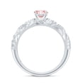 thumbnail image 2 of Rosec Jewels Certified Lab Grown Pink White Diamond Engagement Ring - Vintage Style Ring (1 Carat, Fancy Pink Color VVS Clarity), 14K White Gold, US 12.00, 2 of 8
