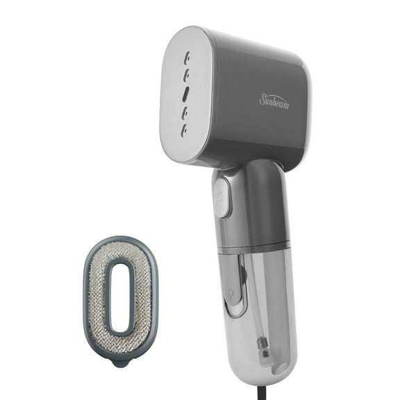 Sunbeam MiniPower 1000W Portable Garment Steamer, Nonstick Plate, 125mL Tank, Charcoal Gray