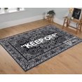 thumbnail image 2 of Keep Off Classic Dark Grey Modern Room Rug - Personalized Gift, Living Room Decor, Cool Home Decorative Rug, hr-keeporg.8 (19''x27'')=50x70cm, 2 of 8