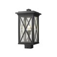 thumbnail image 1 of Z Lite 583PHBS-BK 19 in. Brookside 1 Light Black Outdoor Post Mount Fixture, 1 of 1