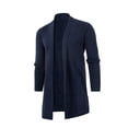 thumbnail image 4 of Suéter largo ajustado de otoño para hombre, abrigo tipo cárdigan de talla grande, 4 of 5