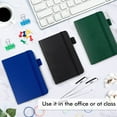 thumbnail image 4 of 15 Pack Pocket Small Notebooks Bulk, Mini Cute Notepads Hardcover College Ruled Lined Journals with Pen Holder for School Business, with 15 Black Pens, 3.5”x 5.5”, A6, Black Navy Dark Green, 4 of 13