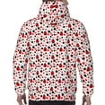 thumbnail image 7 of Fotbe Men's Hoodie with Ladybugs 2 Pattern - Kangaroo Pocket Pullover Hooded Sweatshirt, Perfect for Daily Wear, Travel, and Home-Small, 7 of 7