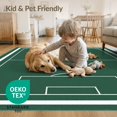 thumbnail image 4 of ODIKA 8'x10' Washable Area Rug Non-Slip Chair-Friendly Mat Field Bold Stripe Borders Center Circle Themed Doormat Door Soccer Playful for Dining Room, Large Office, Lounge, 4 of 7