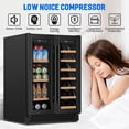 thumbnail image 3 of COLOZO 24 inch Wine and Beverage Refrigerator,Black,Freestanding Wine Fridge Cooler with Compressor, 3 of 7