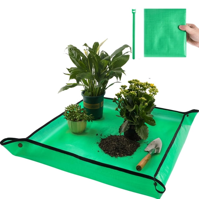 Alfombrilla de trasplante Onlysuki, impermeable, 26,8 x 26,8 cm, para plantas de interior