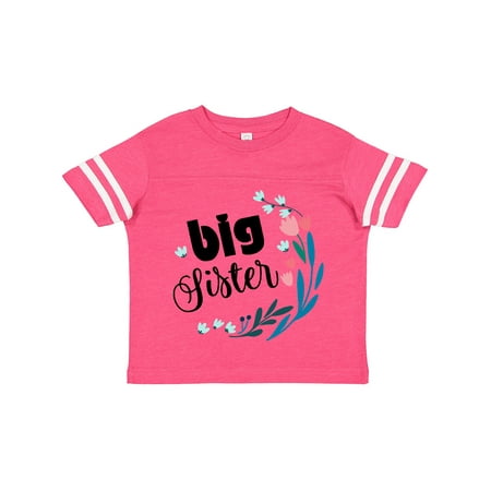 

Inktastic Big Sister Announcement Flowers Gift Toddler Toddler Girl T-Shirt