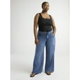thumbnail image 2 of Scoop Women’s and Women's Plus Relaxed Low Slung Jeans, Sizes 0-28 Plus, 2 of 6