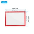 thumbnail image 2 of Uxcell 9.37" x 12.8" Magnetic Display Frame A4 Adhesive Magnetic Sign Holder Red 5 Pack, 2 of 6