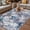 Gray Blue Mist Blue, variant on Palm Leaves Outdoor Rug for Patio/Deck/Porch, Non-Slip Large Area Rug 5 x 7 Ft, Turquoise Tropical Leaf Botanical Retro Spring Indoor Outdoor Rugs Washable Area Rugs, Camping Rug Carpet Runner