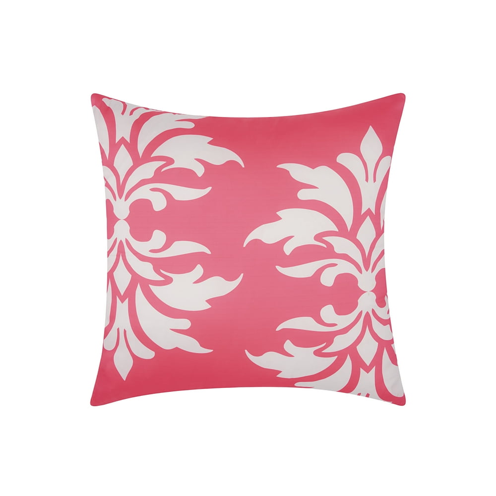 Nourison Outdoor Pillows Damask Outdoor Hot Pink Decorative Throw