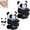 2pcs Panda, variant on Cute Bear Tissue Holder and Trash Can, Soft Plush Car Tissue Box, 2 in 1 Automotive Storage Box, Cartoon Garbage Can, Multifunctional Animal Paper Box for Car and Home