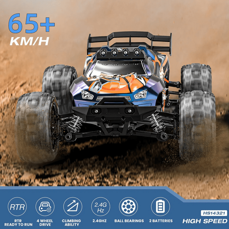 AUOSHI 1:14 Fast RC Toy Car,40+MPH Remote Control Off-Road