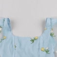 thumbnail image 4 of ZQUUVOU Women's Floral Lace Maxi Dress Long Sleeve Square Neck Swing Hem Layered Dress C-Blue,S, 4 of 4
