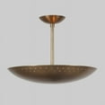 thumbnail image 2 of Brass Perforated Ceiling Flush Mount Pendant Light Fixture Mid Century Style Ceiling Chandelier, 2 of 4
