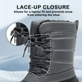 thumbnail image 2 of Apakowa Kids Boys Girls Winter Snow Boots Waterproof Outdoor Insulated Snow Boots (Little Kid/Big Kid), 2 of 8