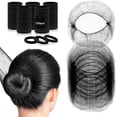 thumbnail image 1 of 100pzs Red para Cabello y 50 Pcs Ligas para Cabello, JDF3CISH Cofias Desechables, Red de Pelo Tejida de, Gorro Desechable Tipo para Bailarinas de Ballet, Redecillas de Cocina, Danza, Actor, 1 of 3