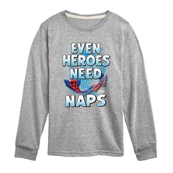 Marvel - Marvel Heros Need Naps Long Sleeve Graphic T-Shirt